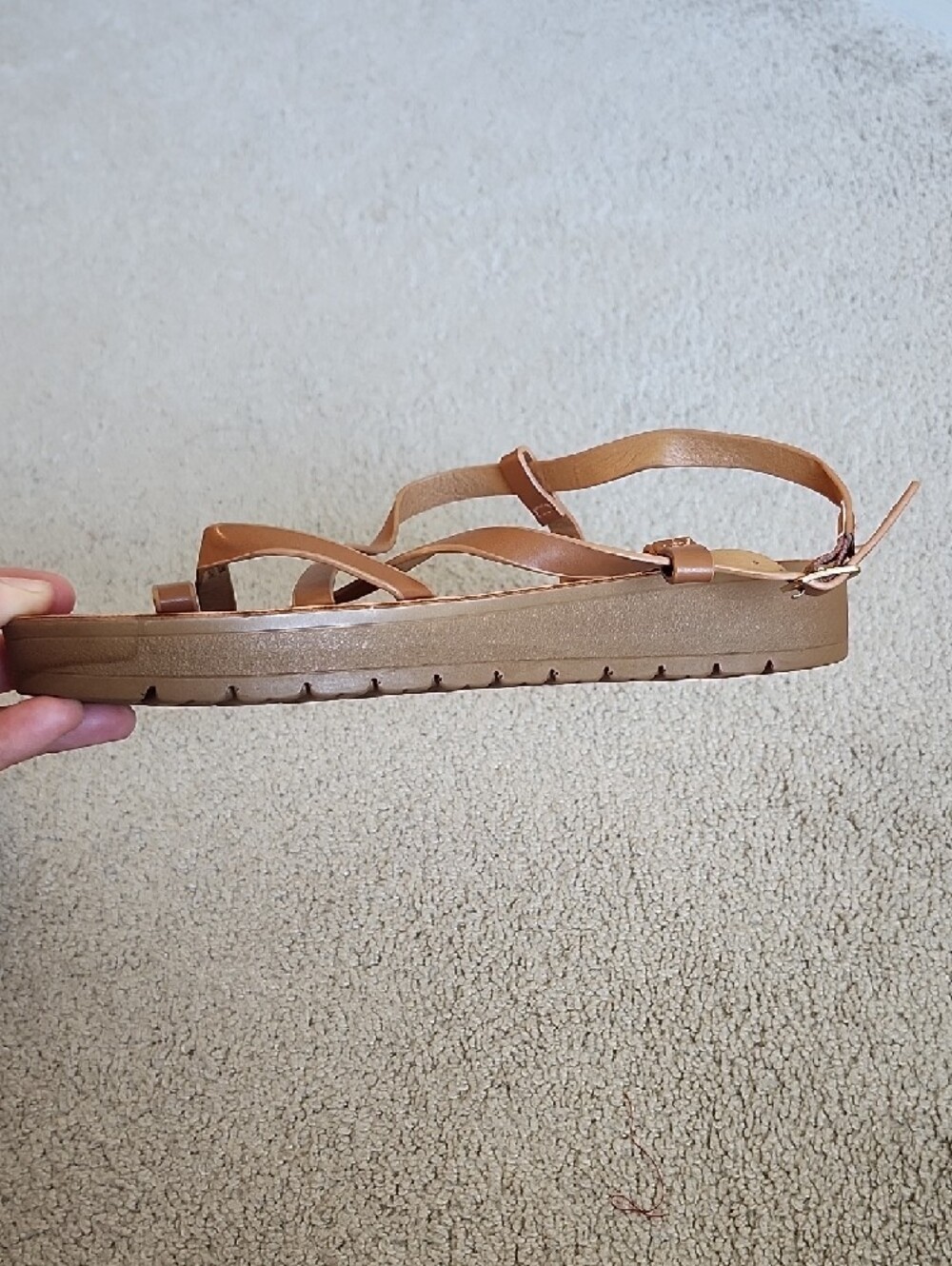 Madden Girl Women’s Brown Strappy Slingback Sandals - Picture 7 of 7